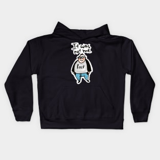 oops fat funny guy surprised. it was not me Kids Hoodie